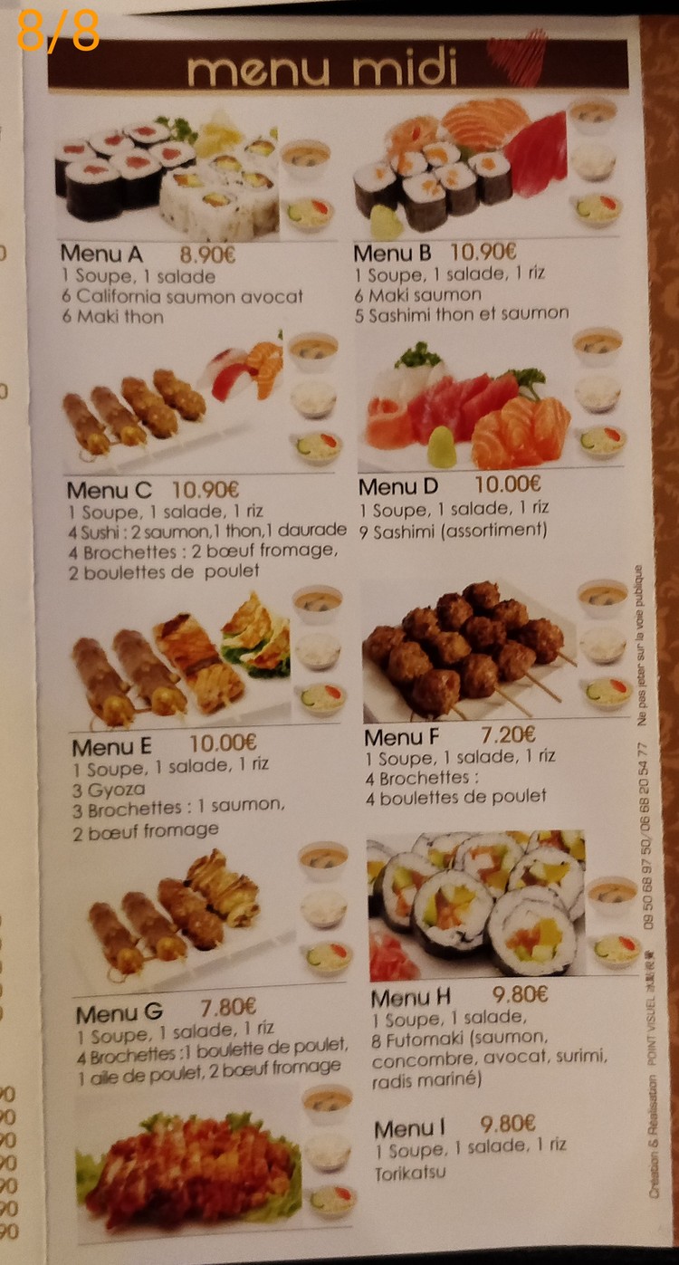 Jinyao Japanese Restaurant menu 8