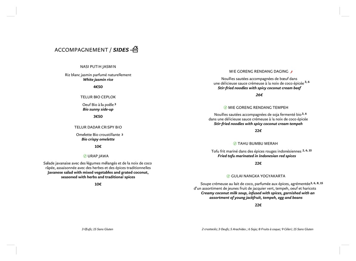 Le Nusa Bistronomie indonesienne menu 4