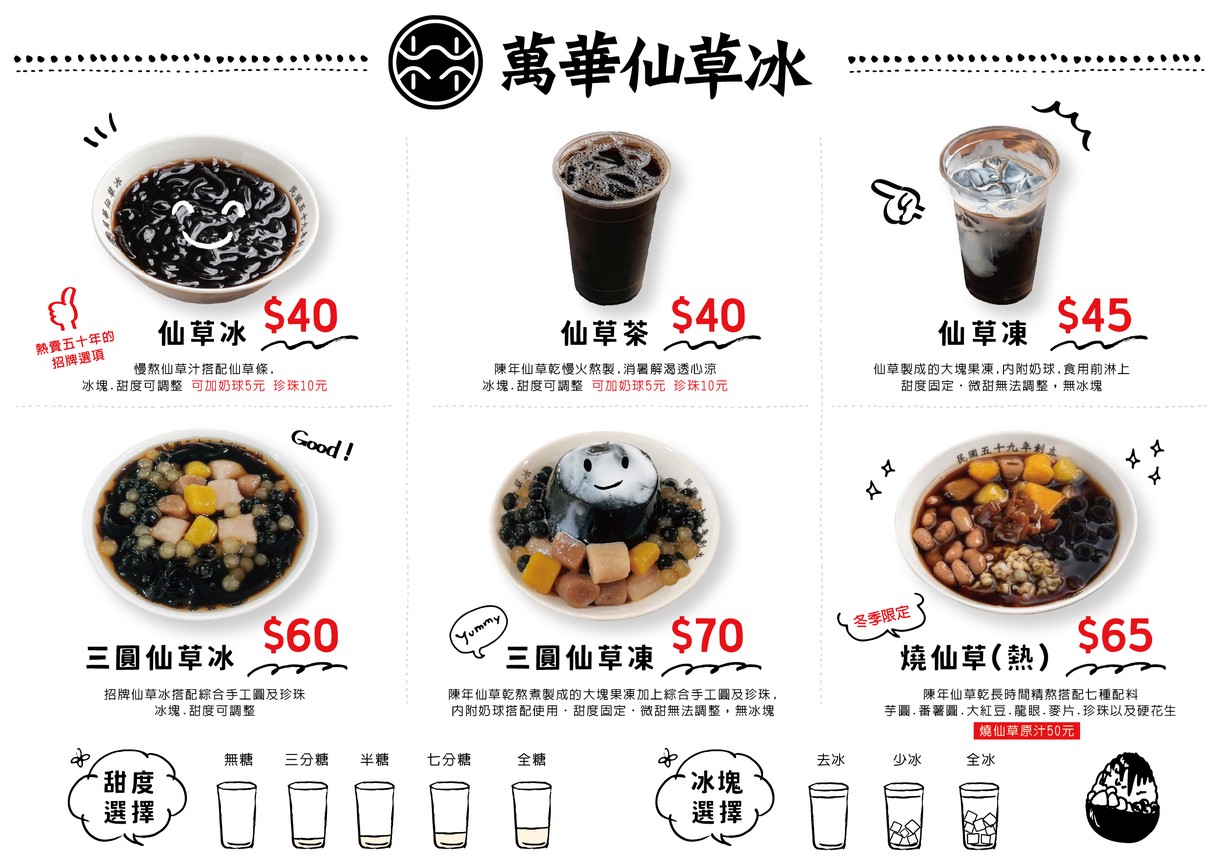 Wanhua Lin Jian Fa Xian Cao Bing Shao Xian Cao menu 1