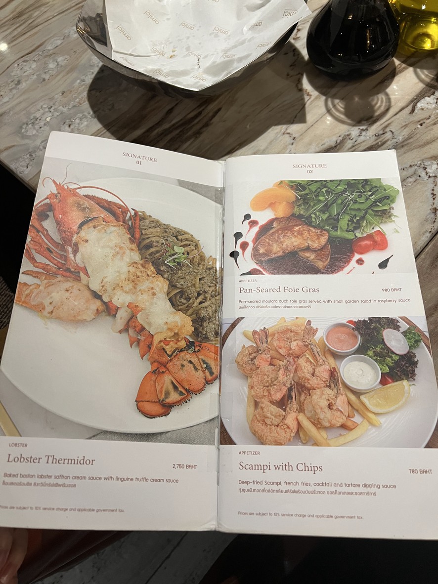 Amici Siam Paragon menu 2