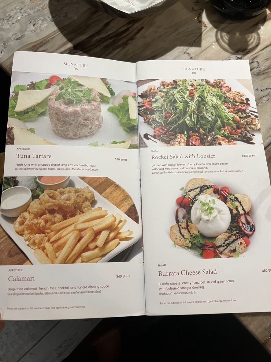 Amici Siam Paragon menu 3