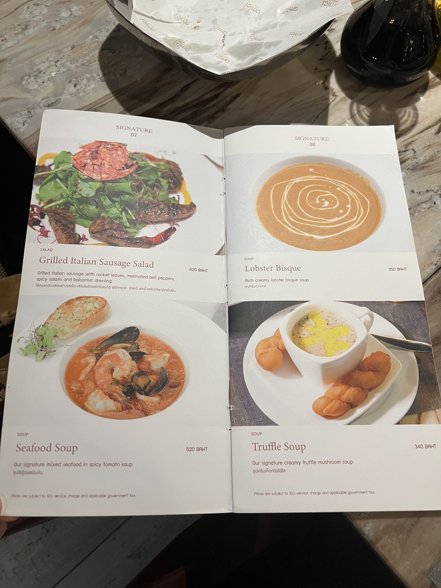 Amici Siam Paragon menu 4