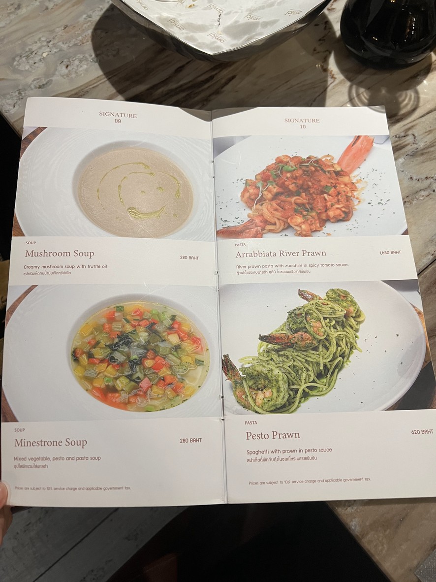 Amici Siam Paragon menu 5