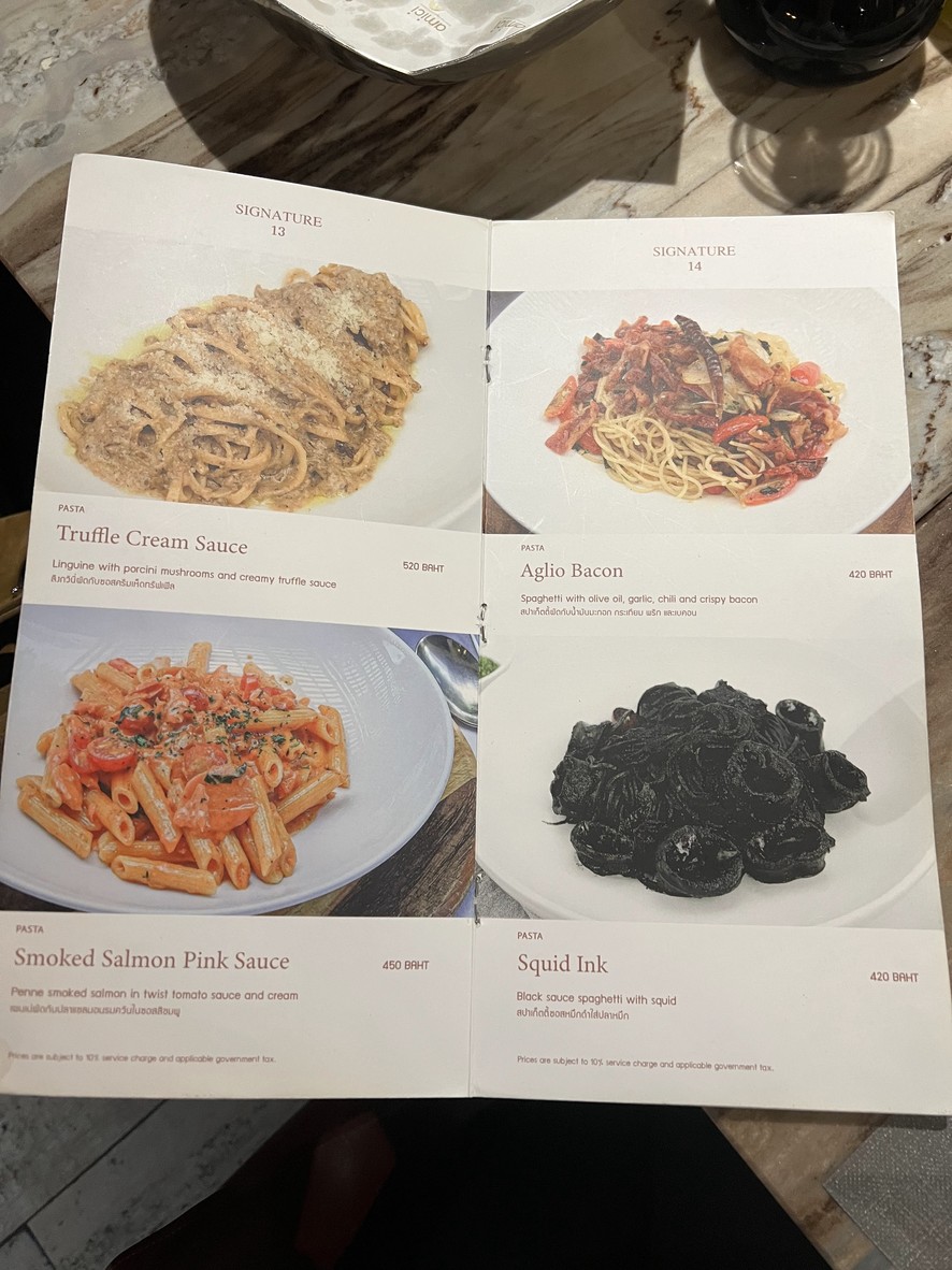 Amici Siam Paragon menu 6