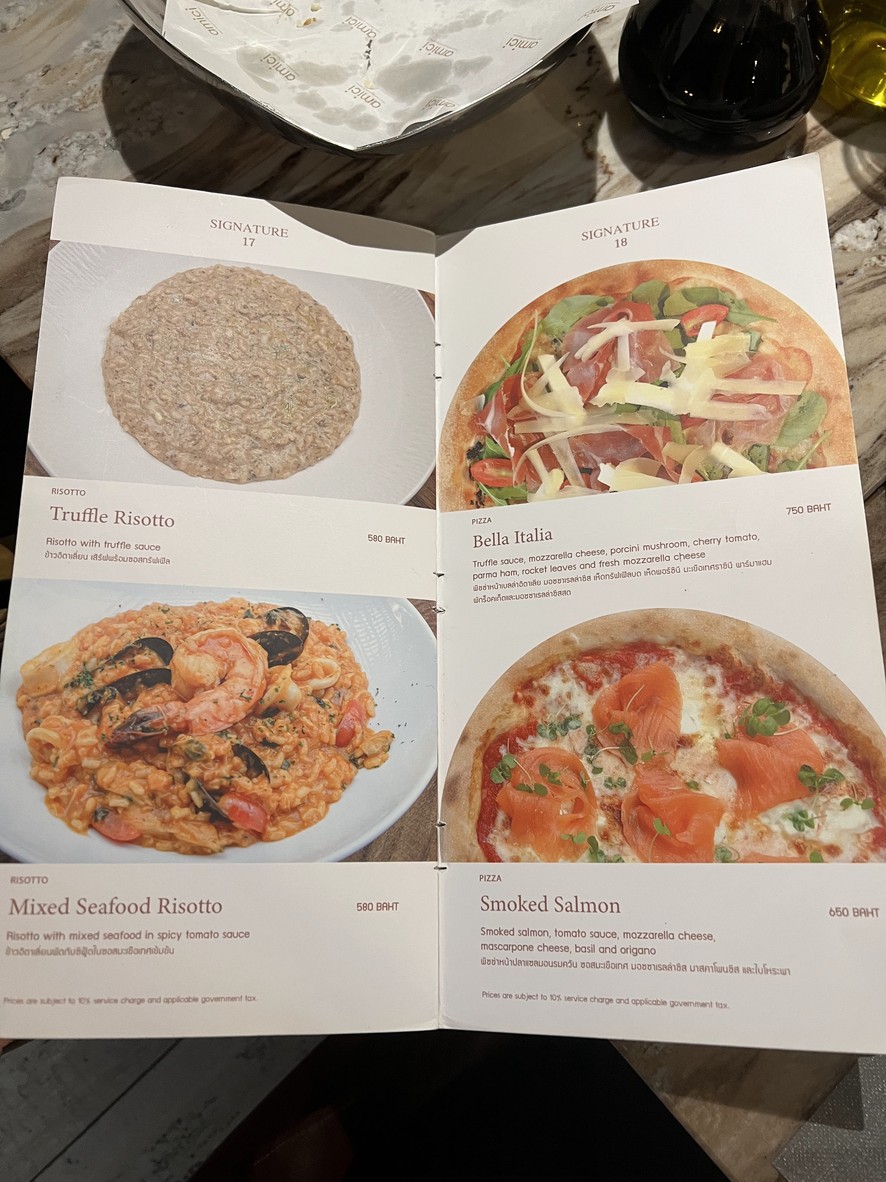 Amici Siam Paragon menu 7