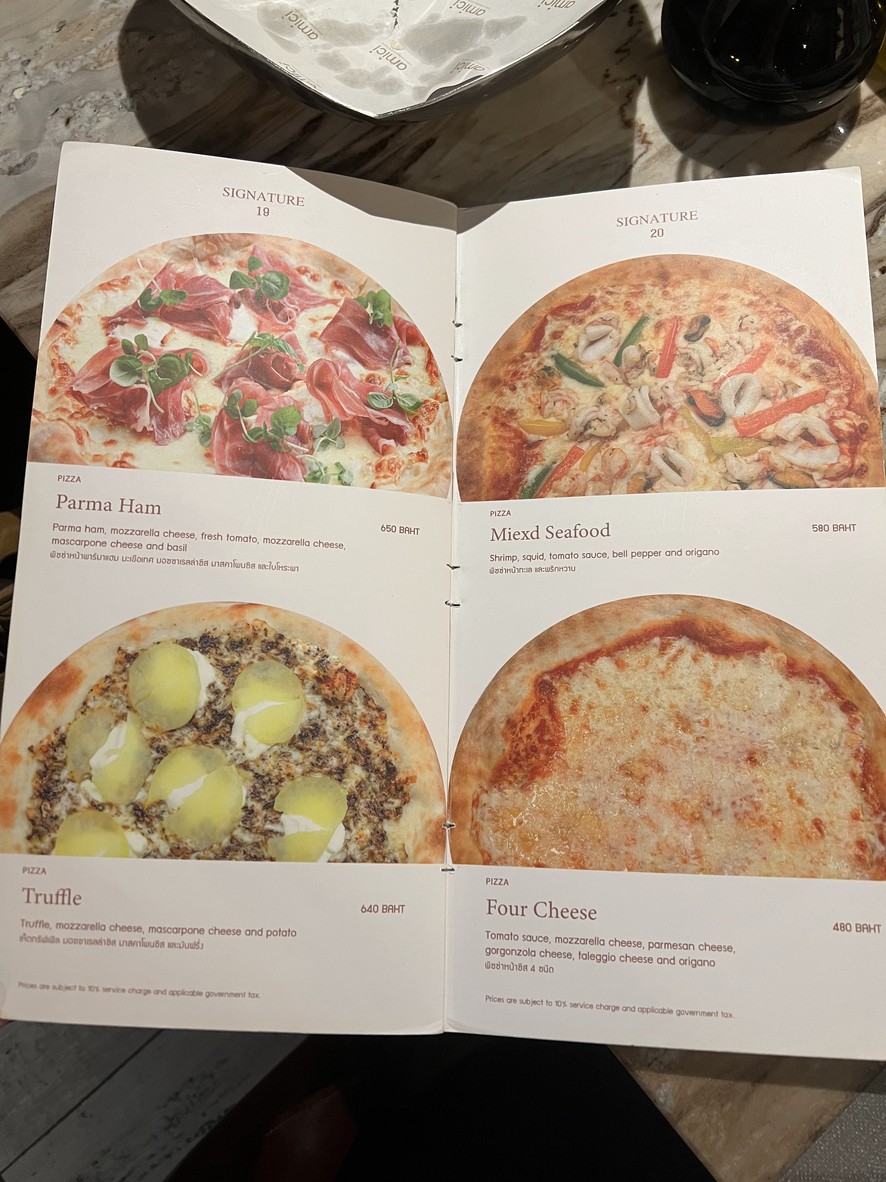Amici Siam Paragon menu 8