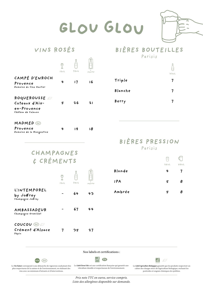 Louise by Sharies I Bar à Vin & cave à manger, produits artisanaux et du terroir. menu 3