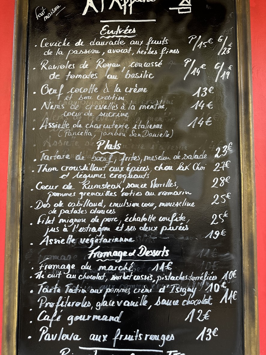 A l'Affiche menu 1