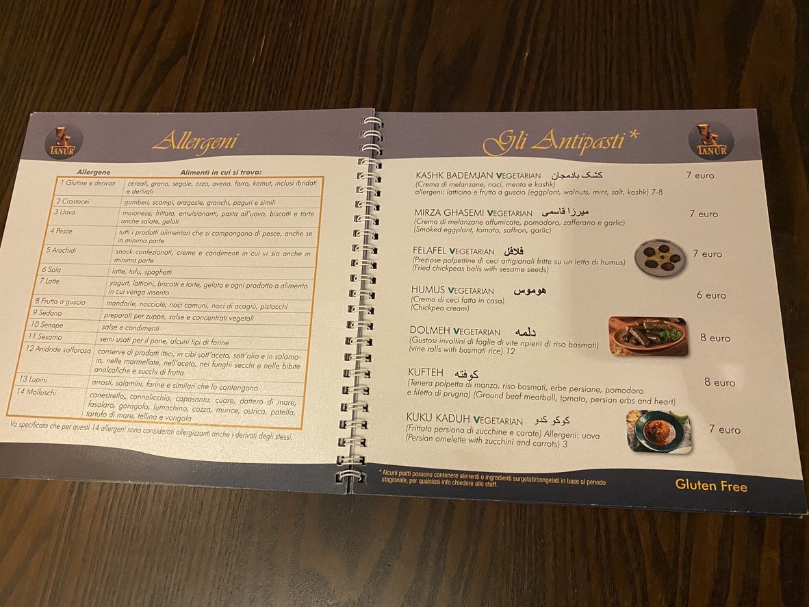 Tanur menu 1