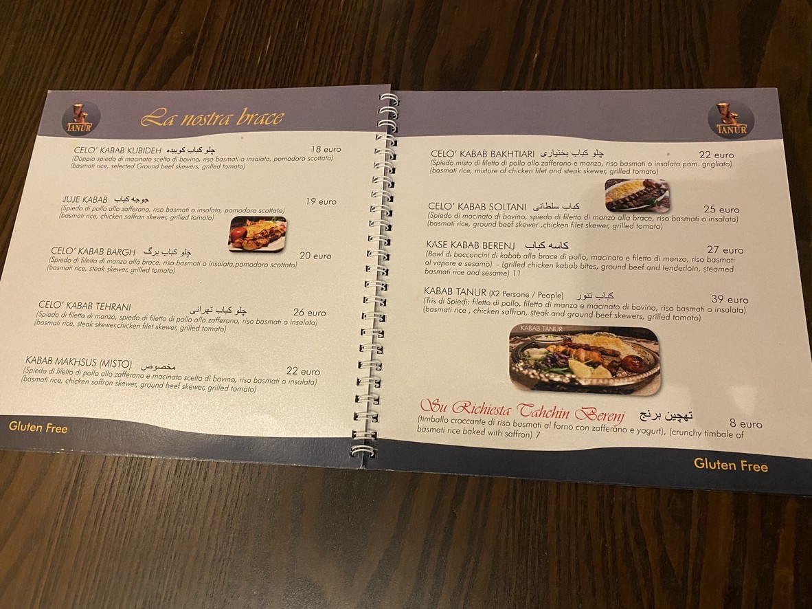 Tanur menu 2