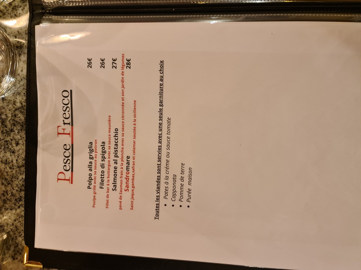 LA TRATTORIA D'AUTEUIL menu 3