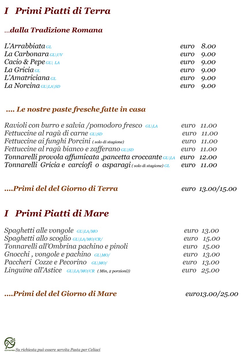 Ristorante Grotte di Livia menu 2