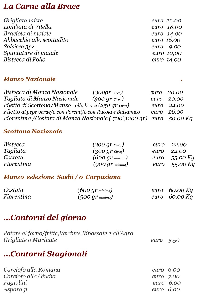 Ristorante Grotte di Livia menu 3