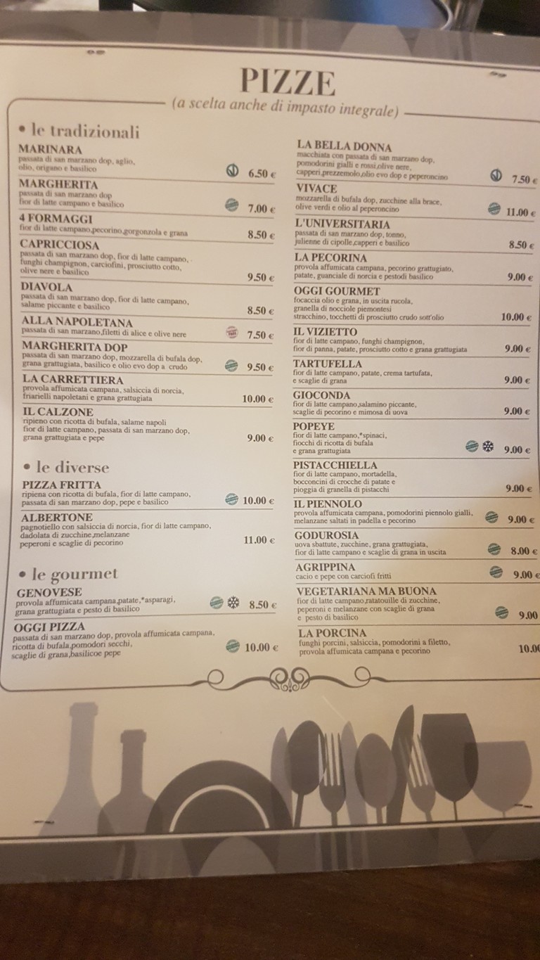Oggi Gourmet menu 2