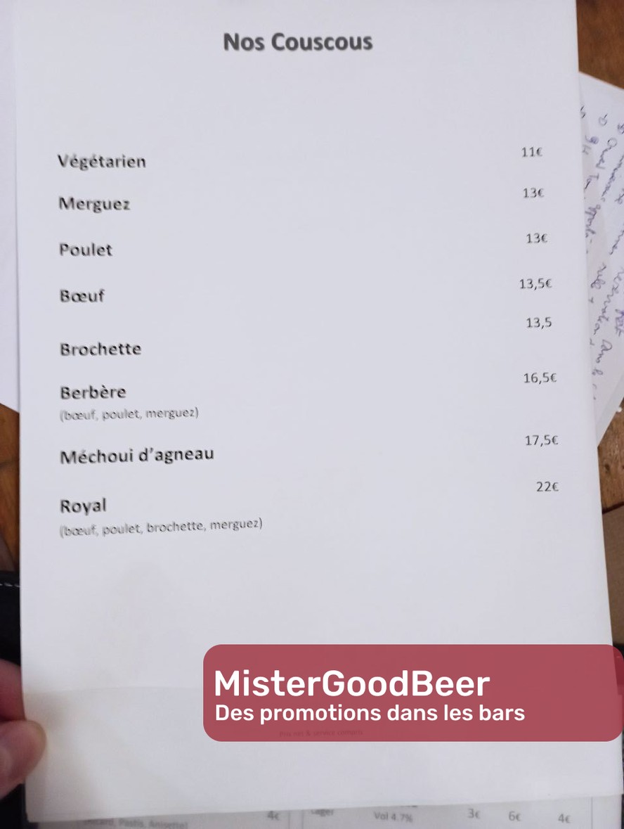 Restaurant et Bar du Lycée menu 3