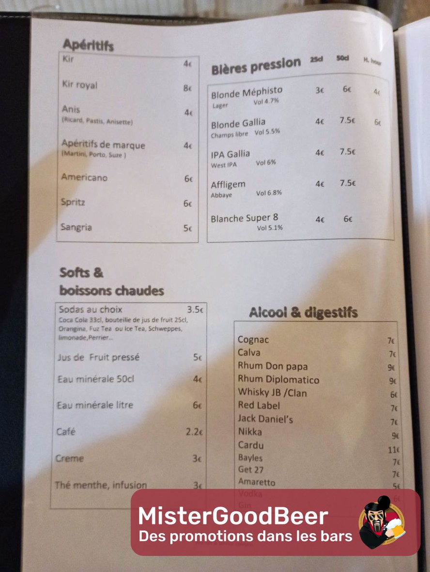 Restaurant et Bar du Lycée menu 6