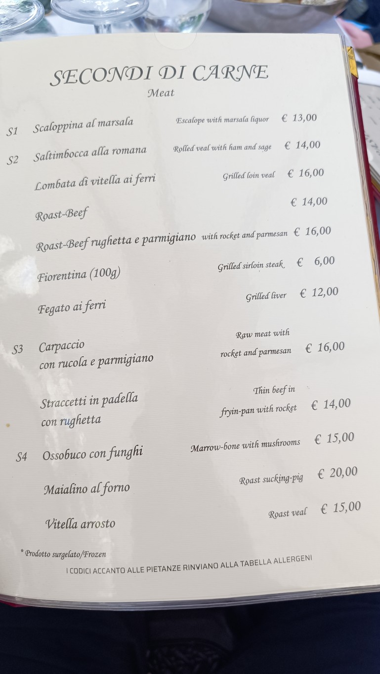 Hostaria da Tesone menu 4