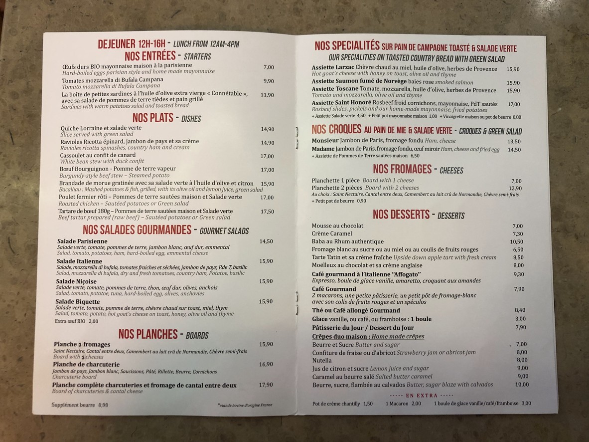 A Jean Nicot menu 2