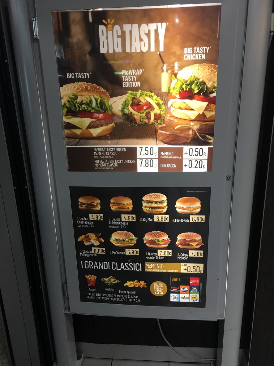 McDonald's menu 1