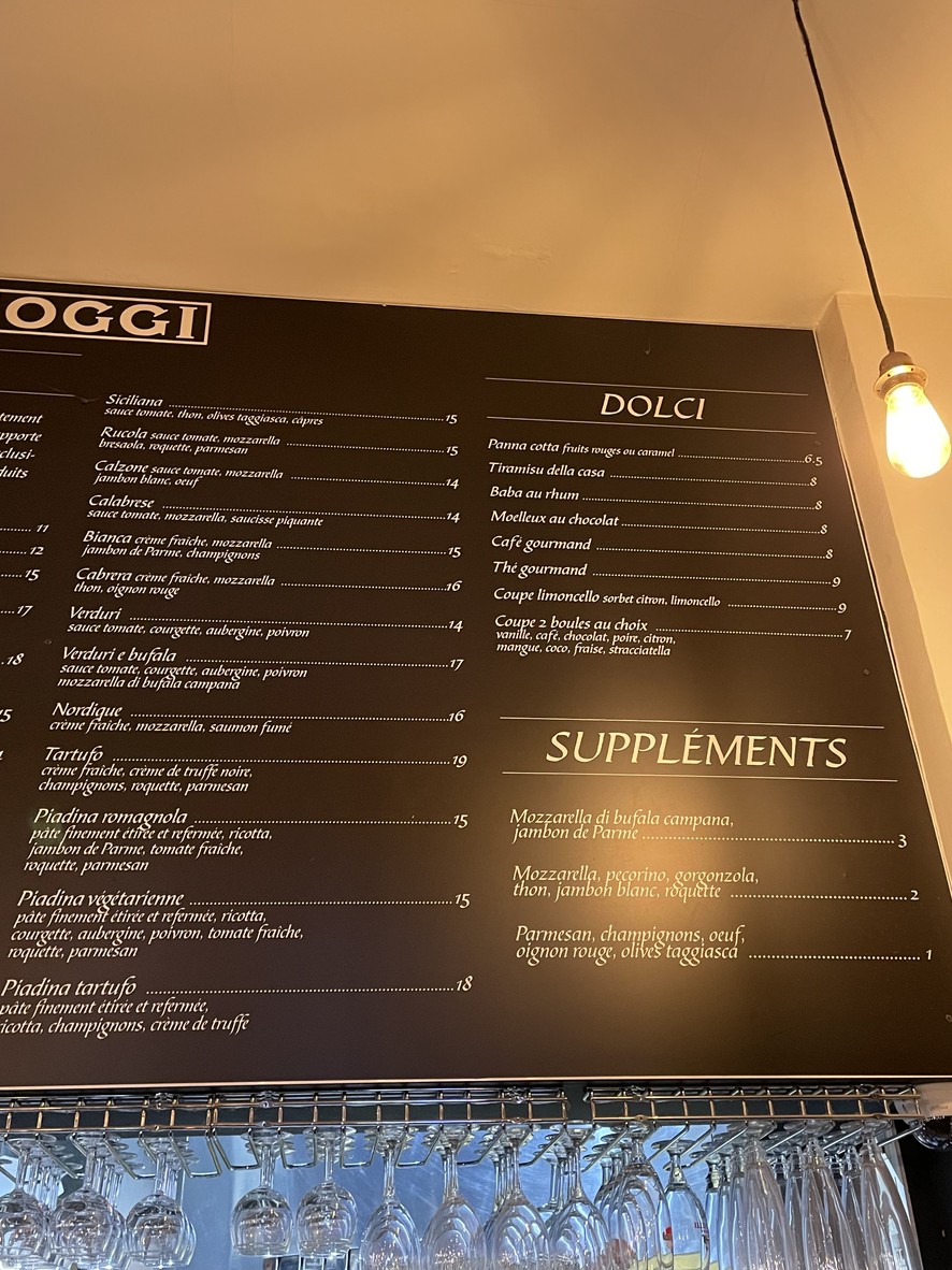 OGGI menu 2
