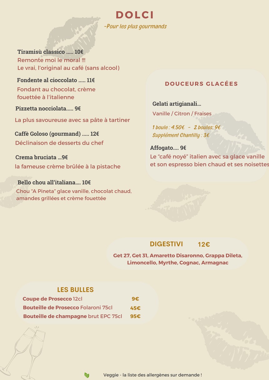 ANGELINO RISTORANTE- Levallois Perret menu 4