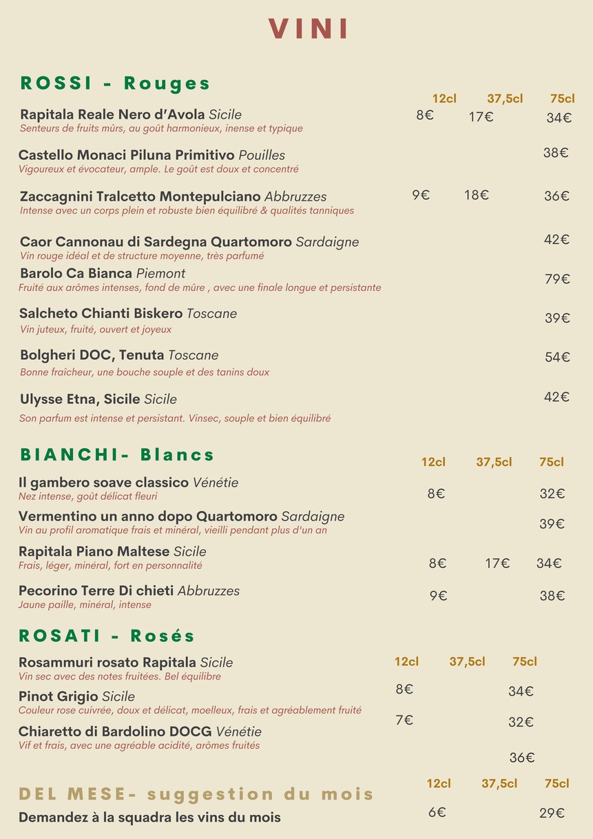 ANGELINO RISTORANTE- Levallois Perret menu 6
