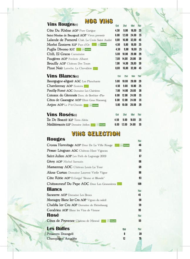Félix Café menu 4
