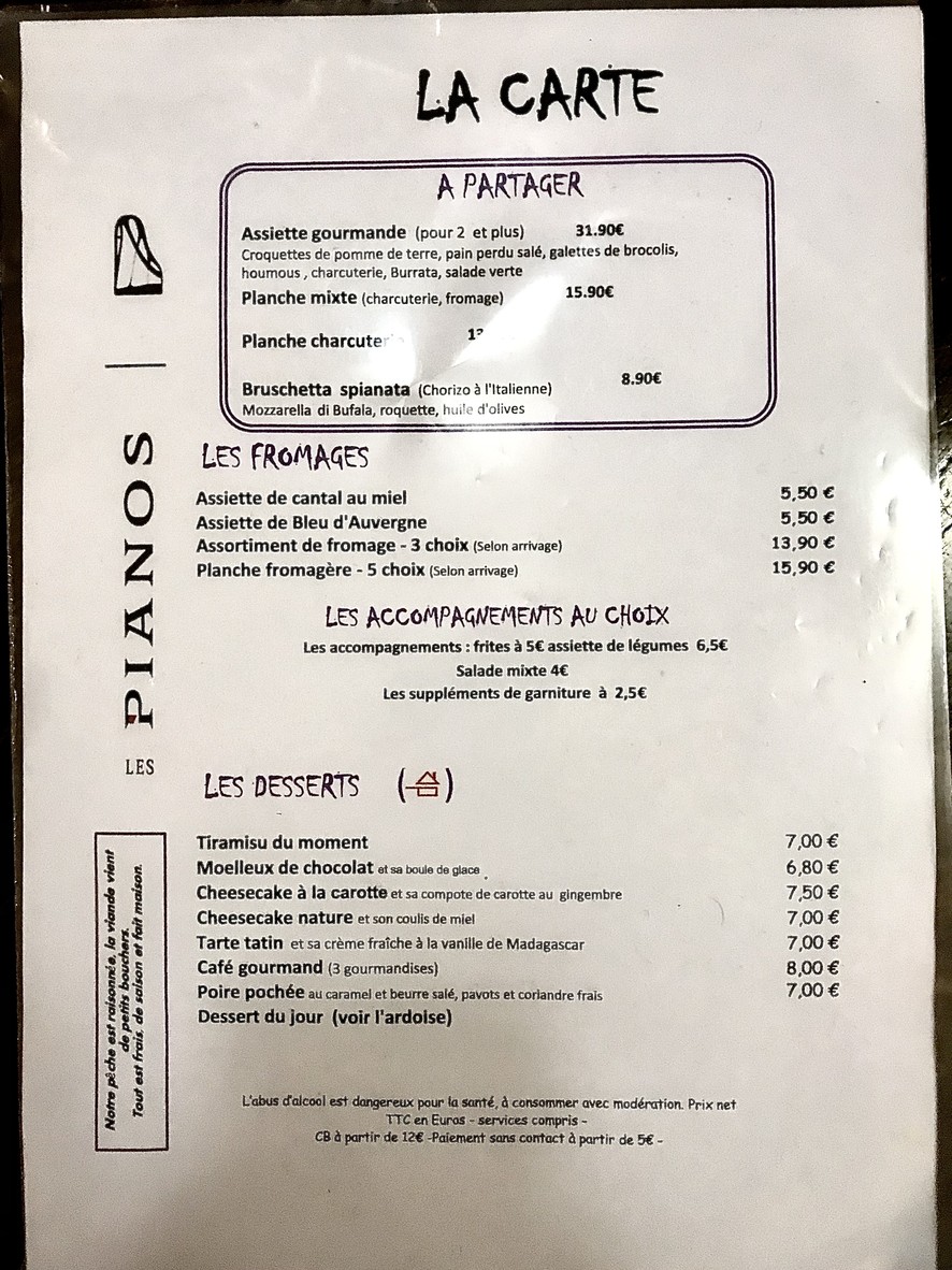 Les Pianos menu 2