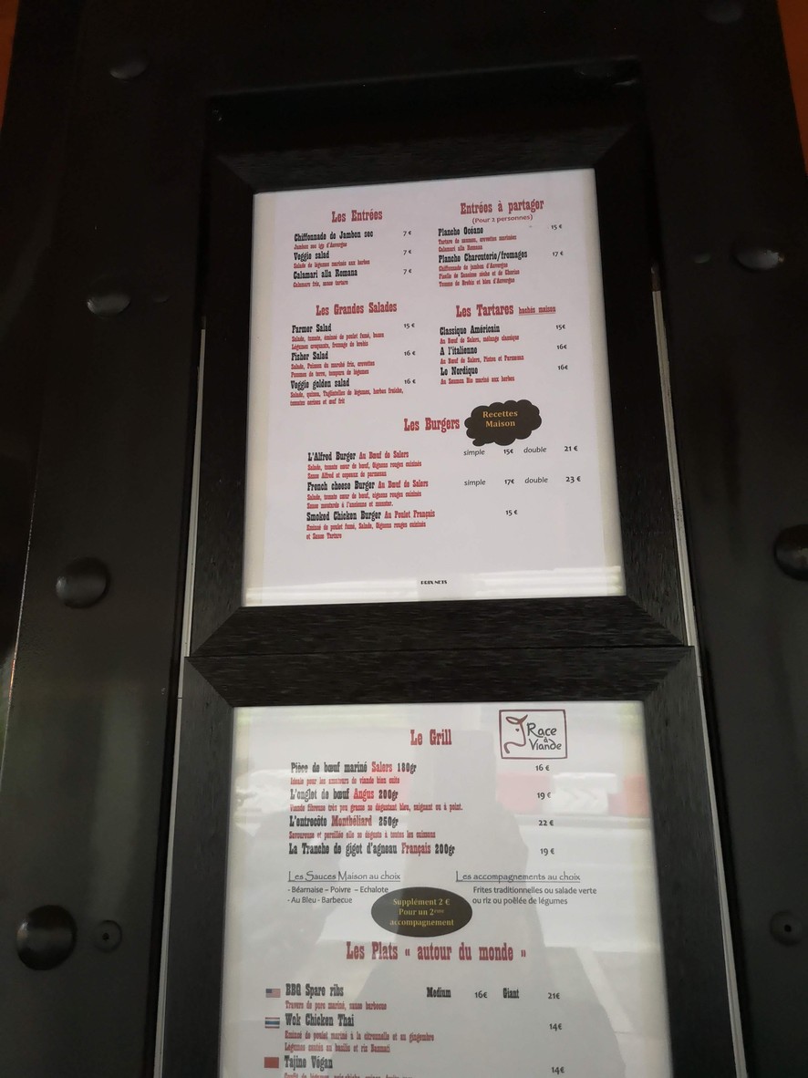 Alfred's Café menu 1