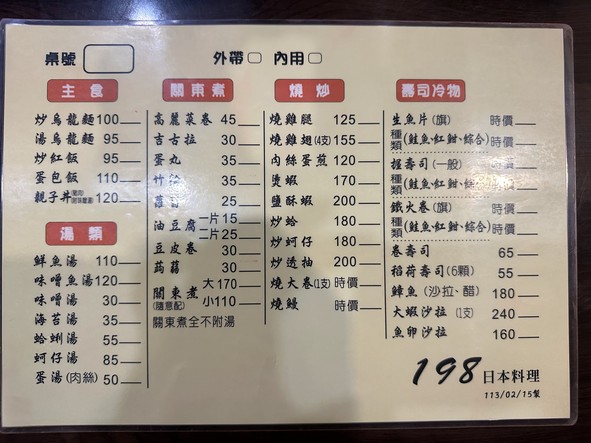 198 Rìběn liàolǐ (yuán wúmíng sānjiǎochuāng)