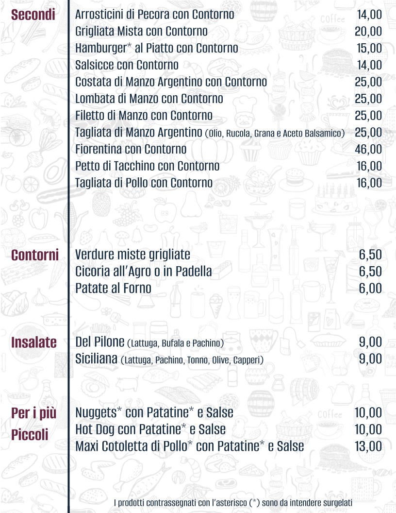 Hostaria del Campo menu 1