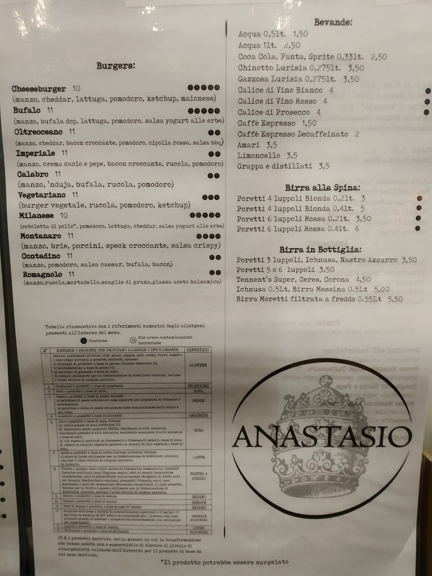 Anastasio menu 1
