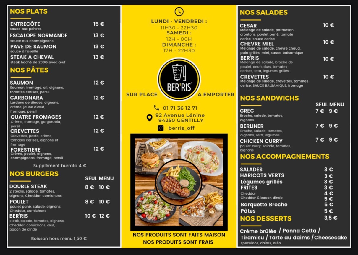 BERRIS (BER’RIS) menu 2