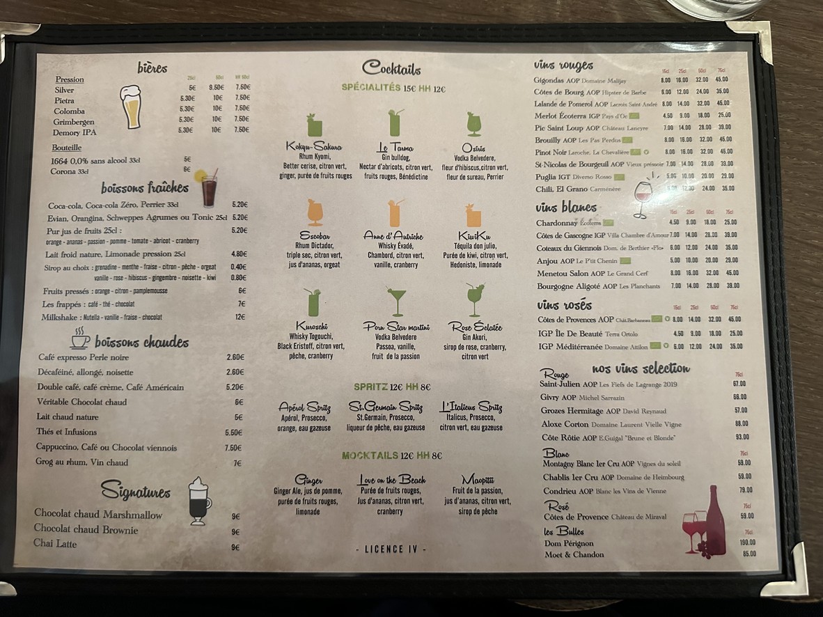 Le Buron menu 3