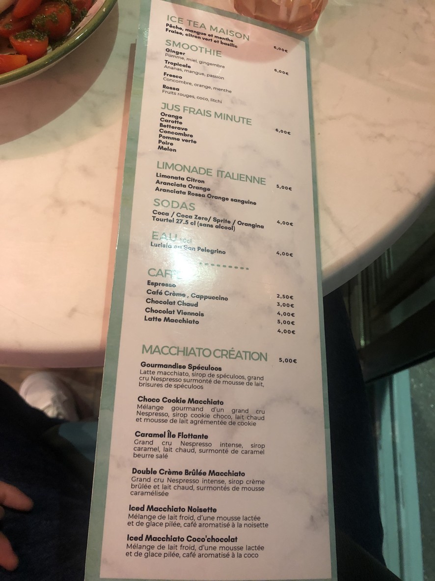 Soho restaurant menu 5