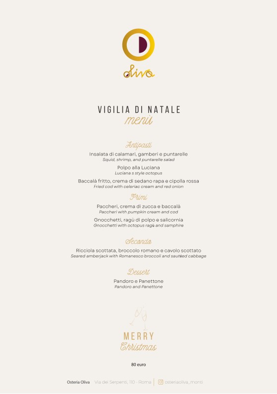 Osteria Oliva menu 1
