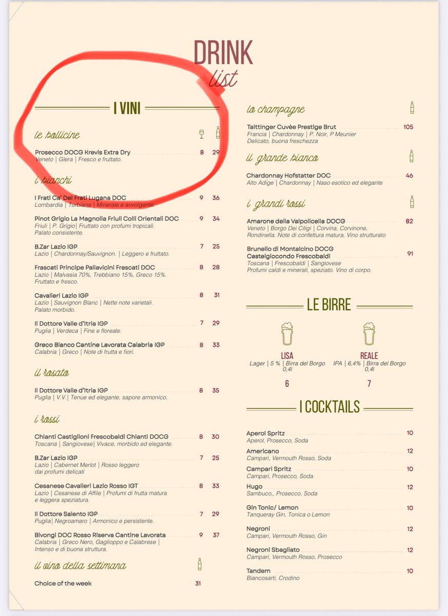 Osteria Oliva menu 3