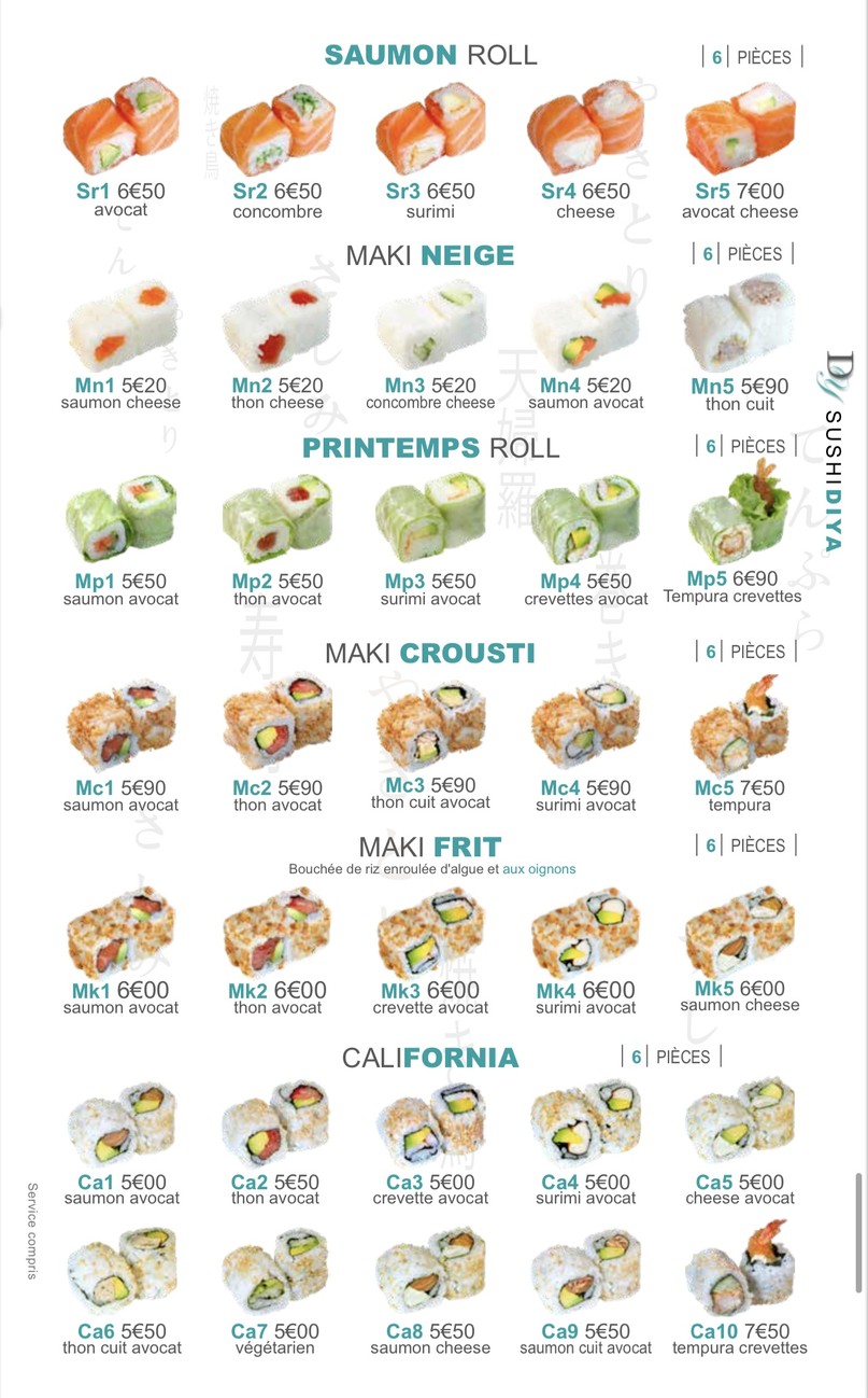 Sakanaya menu 5