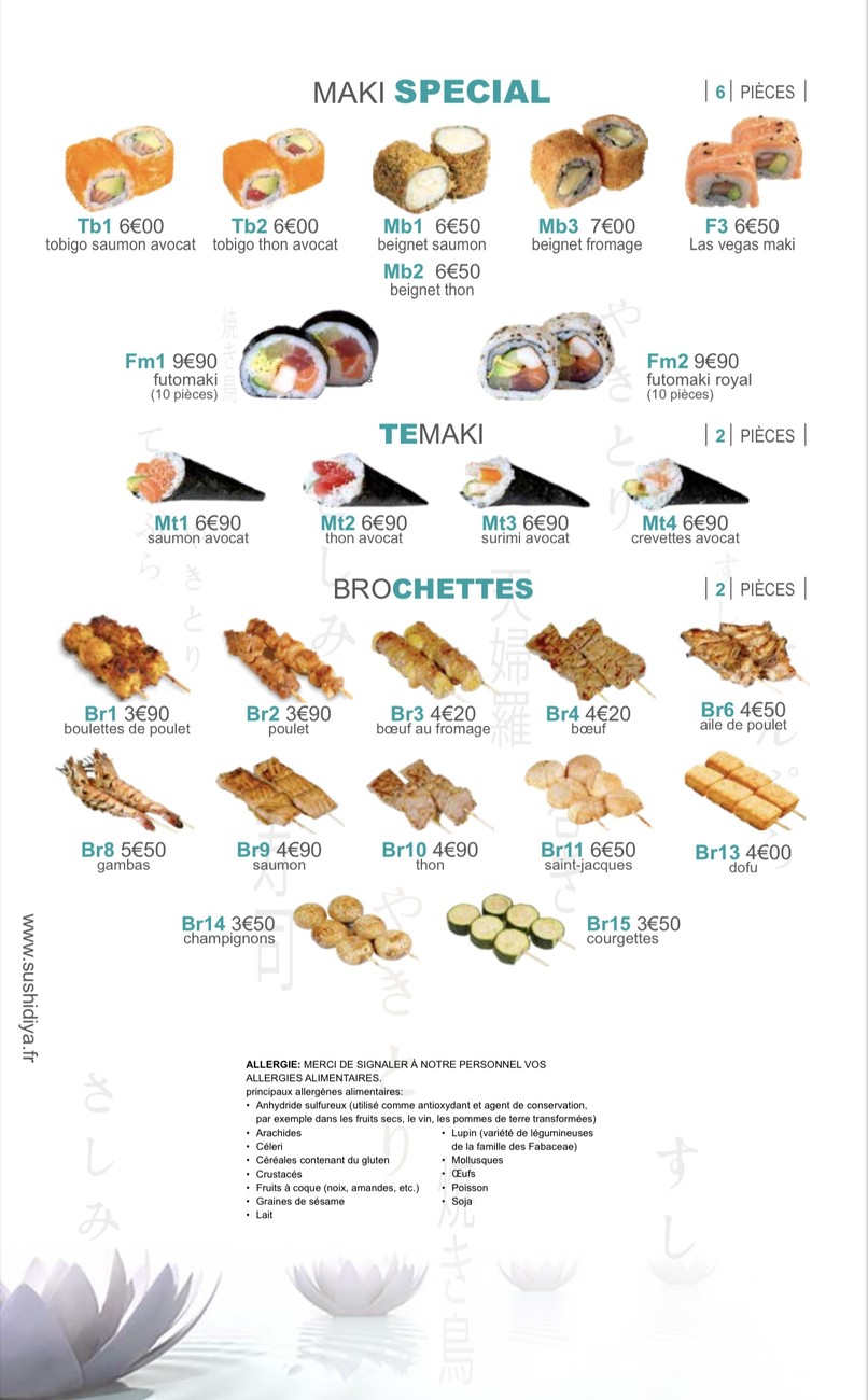 Sakanaya menu 6