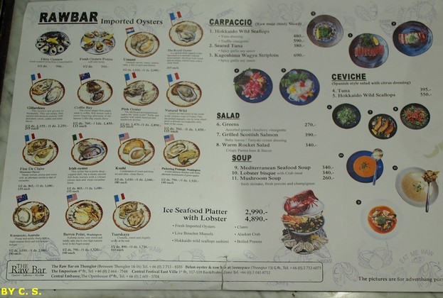 The Raw bar - Central Embassy (at The Open House 6th Flr)