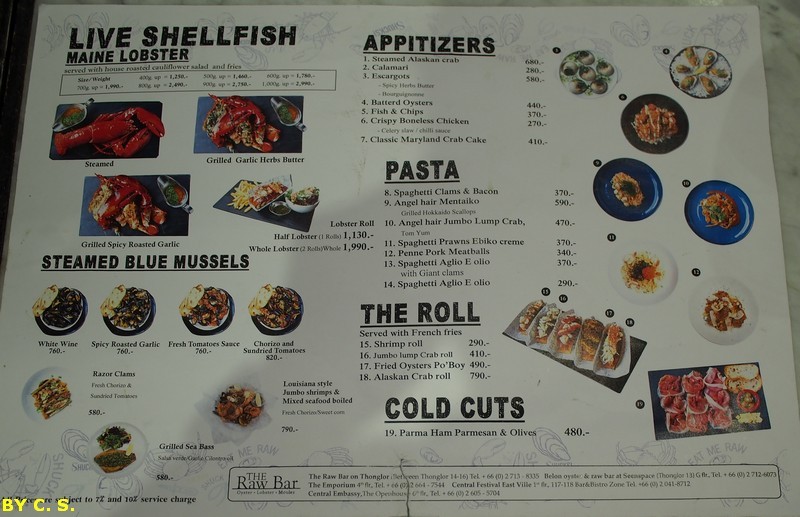 The Raw bar - Central Embassy (at The Open House 6th Flr) menu 3