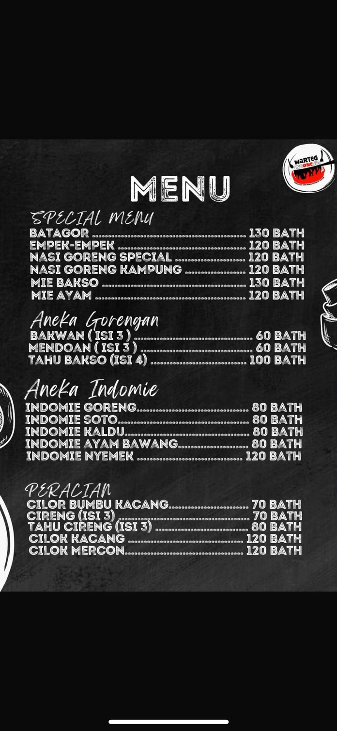 Warteg Indonesia menu 1