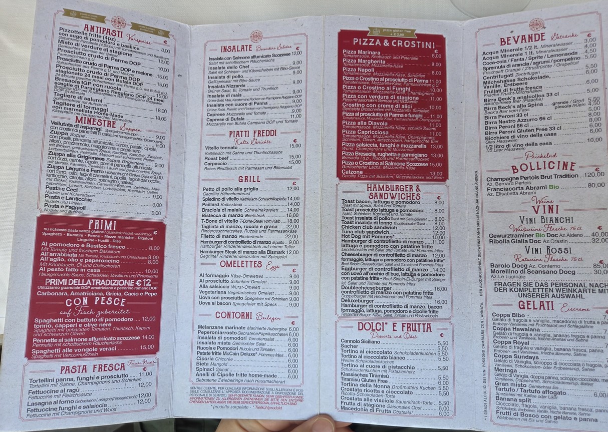 BIBO Ristorante e Bar dal 1969 menu 1
