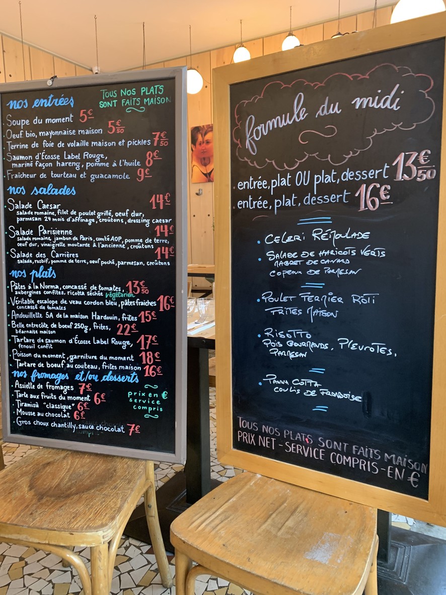 Les carrières menu 1