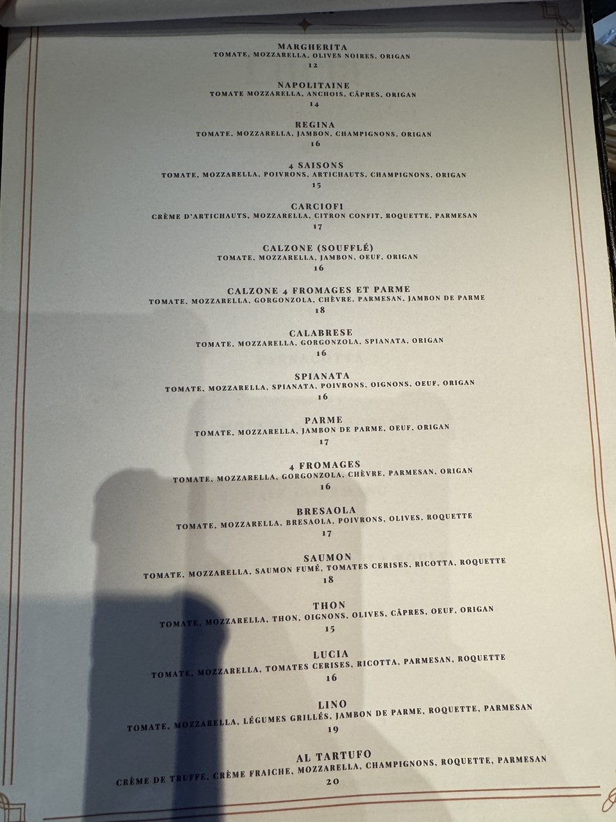 Lucia Pasta & Pizza menu 3