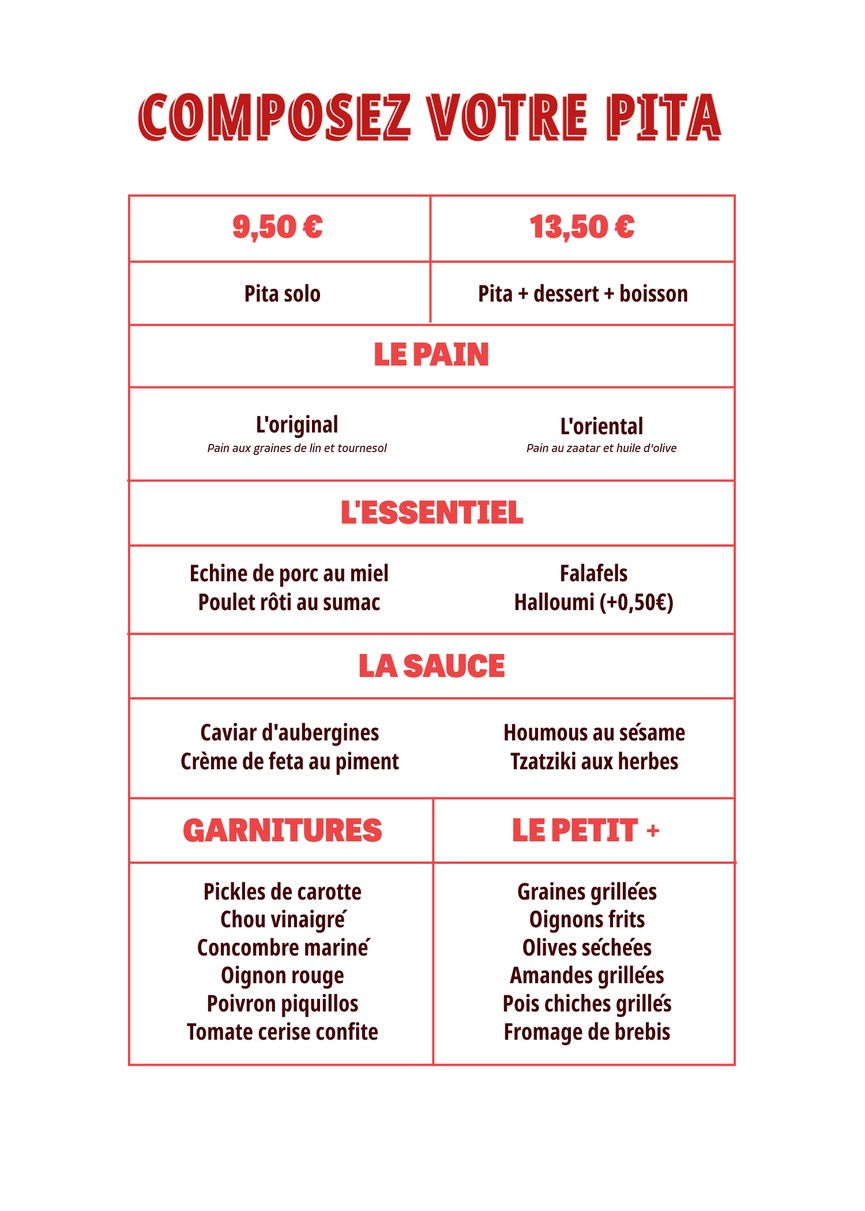 Kantina - Pita & Coffee Shop menu 2