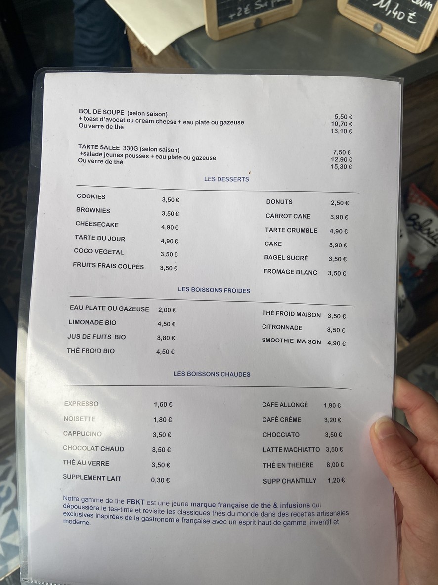 La Galerie menu 2