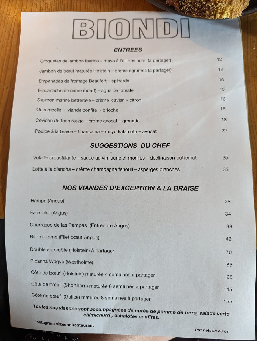 Biondi menu 1