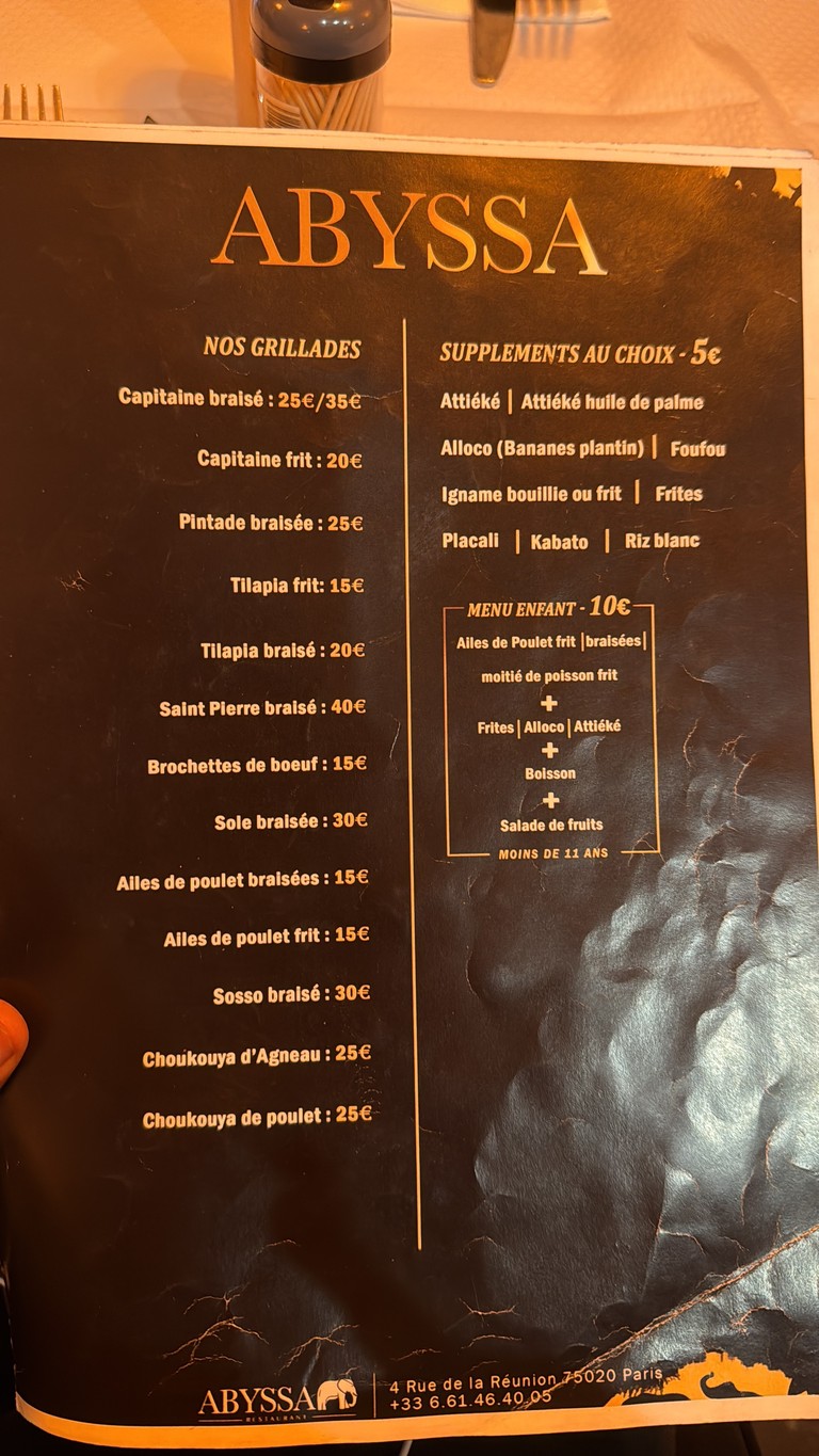 ABYSSA menu 2