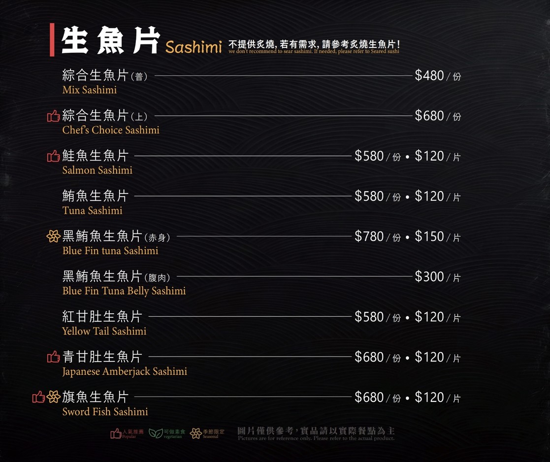 Bǎo chuán rìběn liàolǐ menu 1